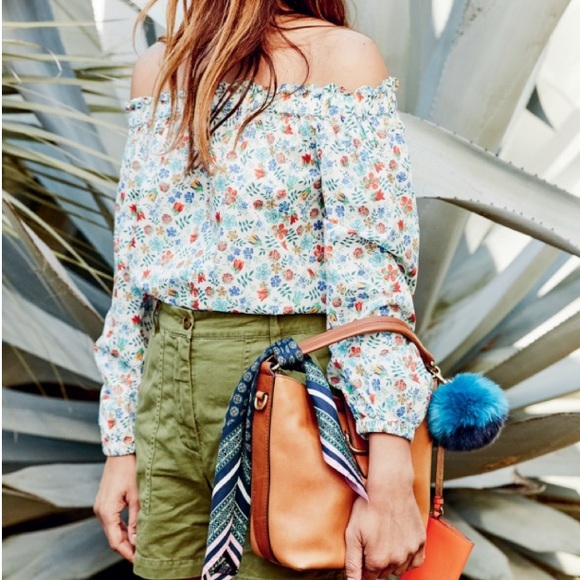 J. Crew x Liberty Strapless Floral Long-Sleeve Top - Picture 2 of 6